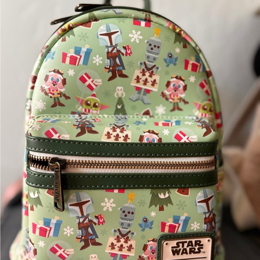 Star Wars Mandalorian Christmas Chibi Loungefly - Like New